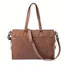 Concealed Carry Willow Computer Satchel – Secure Leather Laptop Bag