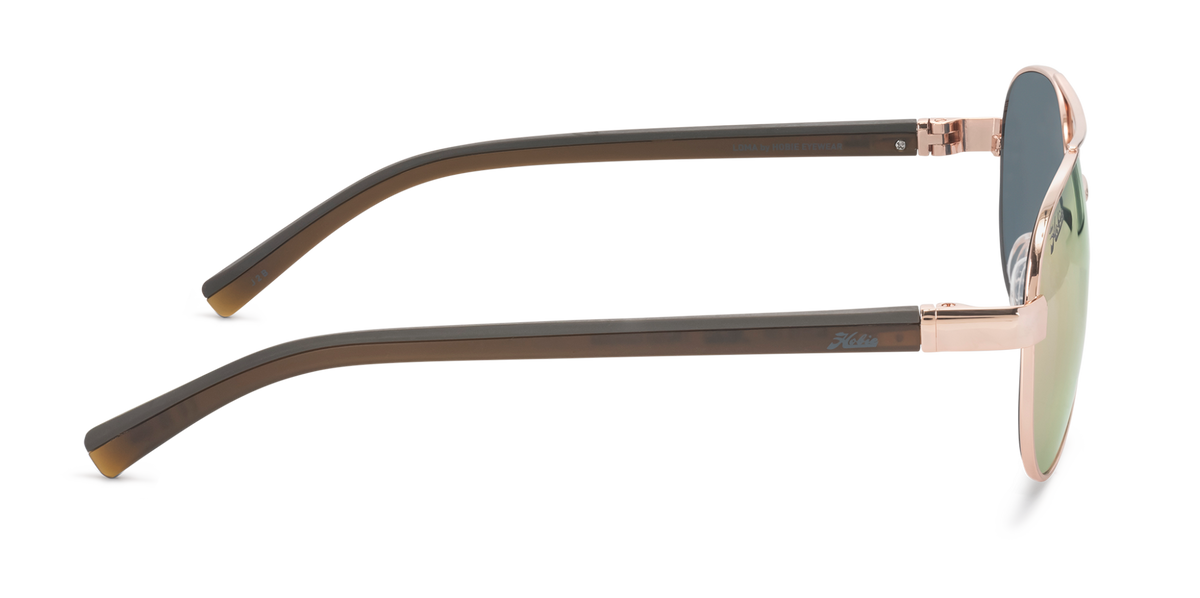 Loma Polarized Sunglasses – Rose Gold / Brown / Grey Pink Mirror
