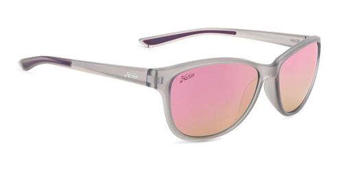 Mya Polarized Sunglasses – Satin Crystal Grey / Pink Lens