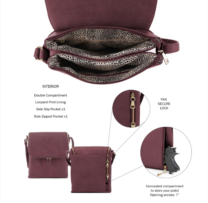 Cheyanne Concealed Carry Crossbody with Lock and Key