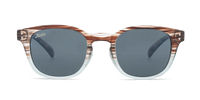 Hobie Polarized Sunglasses – Shiny Wood Grain Aqua Blue Grey / Grey Lens