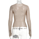 Hope & Sunshine - Sheer Long-Sleeve Slim Fit Top