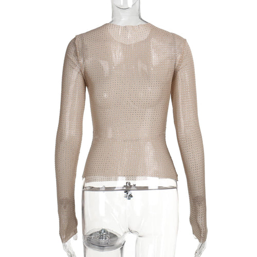 Hope & Sunshine - Sheer Long-Sleeve Slim Fit Top