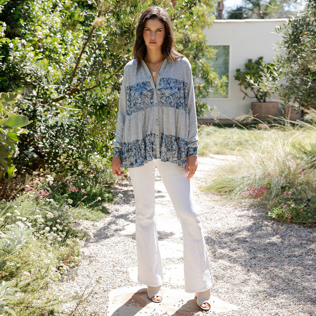Young Threads - Limited Edition Sweater Knit Jhabla Top with Graceful Tiers