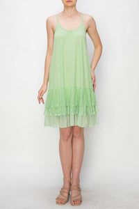 Origami Apparel ~  Lace and Crochet inspired - OLS-4672 APPLE GREEN