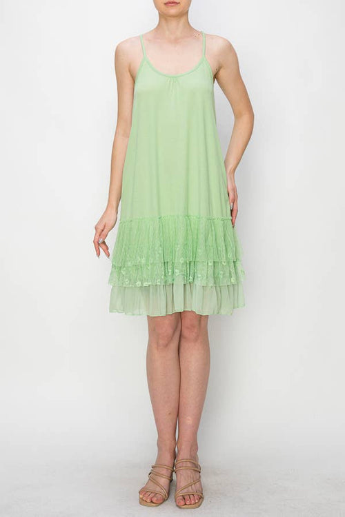 Origami Apparel ~ Lace and Crochet inspired - OLS-4672 APPLE GREEN