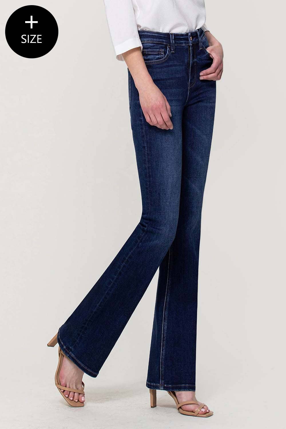 VERVET by FLYING MONKEY - PLUS SIZE HIGH RISE BOOTCUT JEANS T5351-P