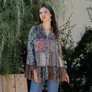 Young Threads - Limited Edition Sweater Knit Jhabla Top with Graceful Tiers