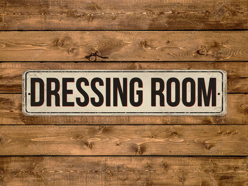 Game Time Prints - Dressing Room Street Sign Vintage Style