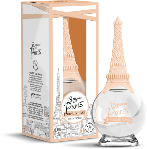Bonjour de Paris - Distributed by Scents of Europe - Eau de Parfum - Intense Floral - 3.3 oz (100ml)