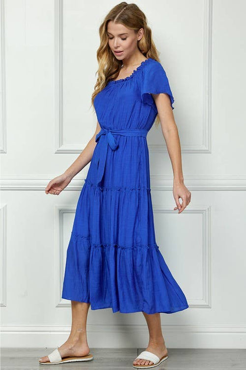 Winslow Collection - RUFFLE TIERED CROPPED MAXI WITH LINING Y9504114
