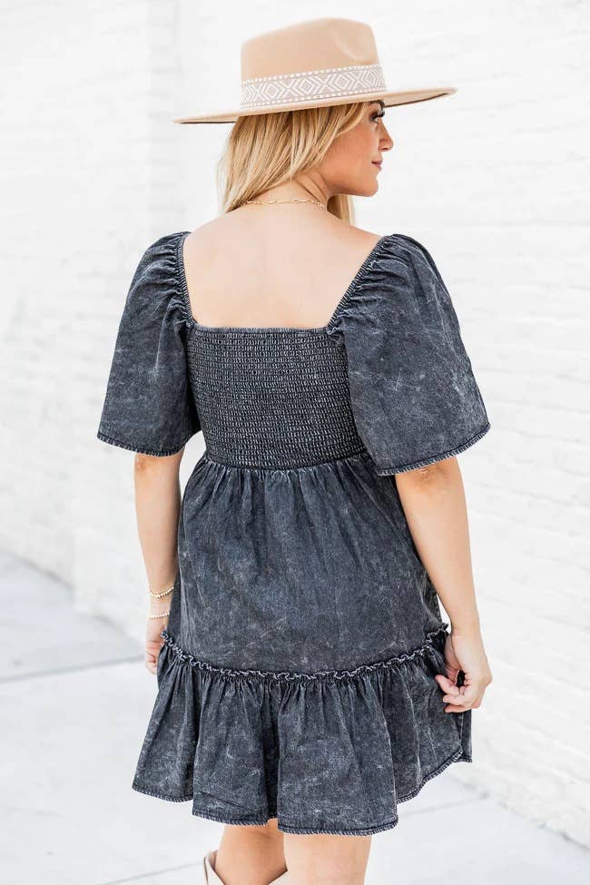 Hope & Sunshine - Denim Short Sleeve Tunic Dress