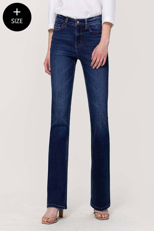 VERVET by FLYING MONKEY - PLUS SIZE HIGH RISE BOOTCUT JEANS T5351-P