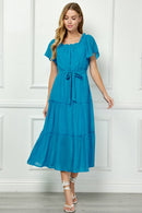 Winslow Collection - RUFFLE TIERED CROPPED MAXI WITH LINING