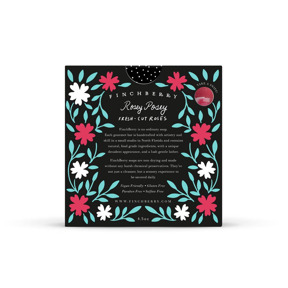 FinchBerry - Rosey Posey Vegan-friendly Gluten-free Boxed Soap