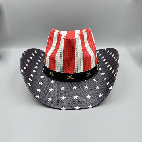 Ole - American Flag Cowboy Straw Hat