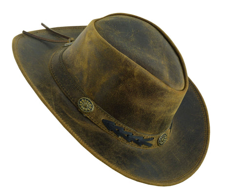 Lesa collection inc - Sahara Leather Hats Western Style for Men and Women shapeabl