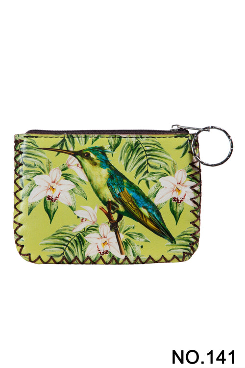 Ole - Floral Woodpecker Printed Coin Purse HB0665 - NO.141