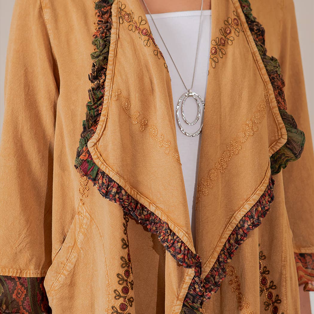 Young Threads - Bohemian Elegance: Stonewashed Rayon Kimono