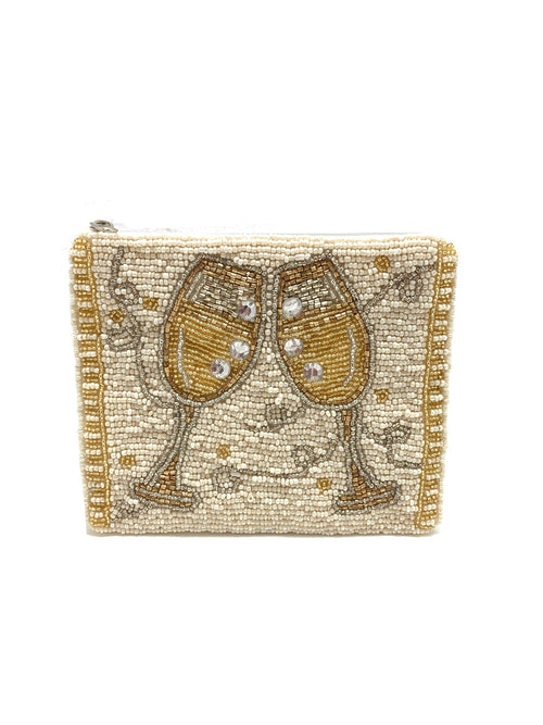Ole - Wineglass Beaded Coin Purse LAC-CP-1011