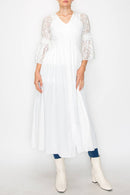 Origami Apparel ~ Lace and Crochet inspired - INTERCHANGEABLE DRESS AND JACKET-4758IVORY