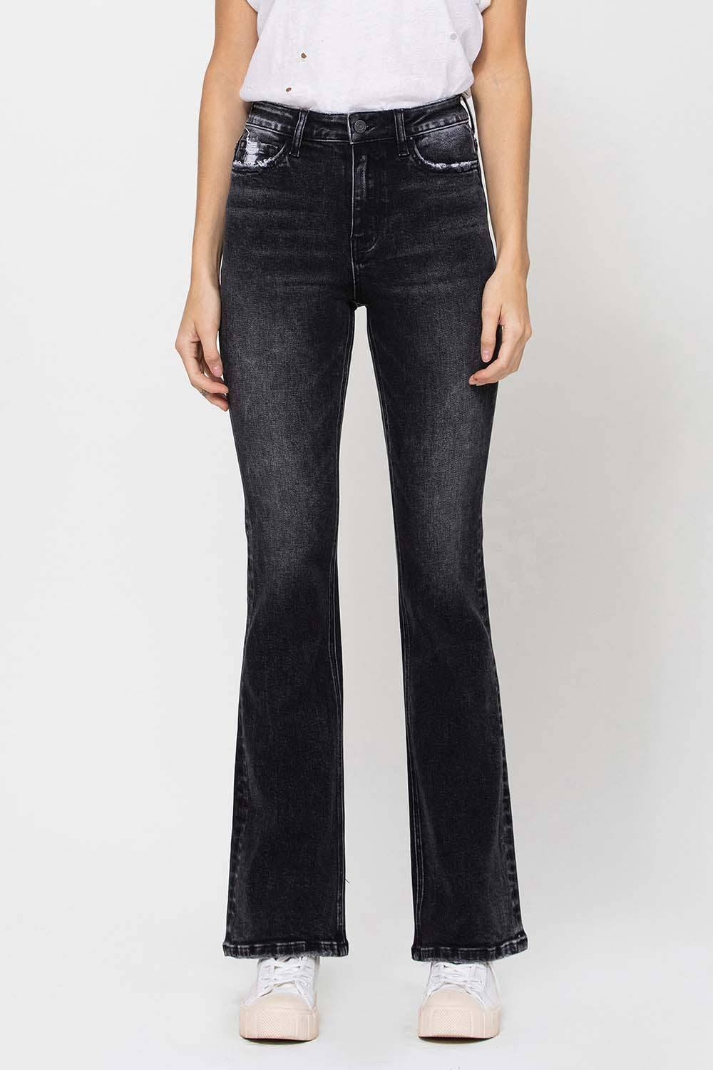 VERVET by FLYING MONKEY - HIGH RISE FLARE JEANS V2469