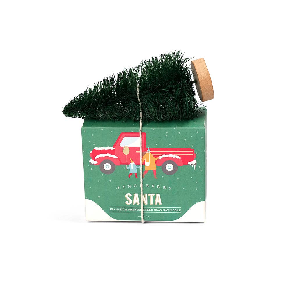 FinchBerry - Santa -Clay & Salt Soak - Christmas Holiday Stocking Stuffer