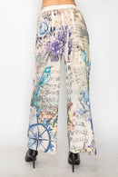 Origami Apparel ~ Lace and Crochet inspired - OLS-4703BG-BIRD FLORAL