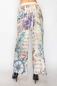 Origami Apparel ~  Lace and Crochet inspired - OLS-4703BG-BIRD FLORAL
