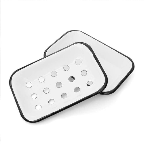 FinchBerry - Farmhouse White Metal Soap Dish