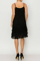 Origami Apparel ~ Lace and Crochet inspired - OLS-4672 Black Slip Dress Extender