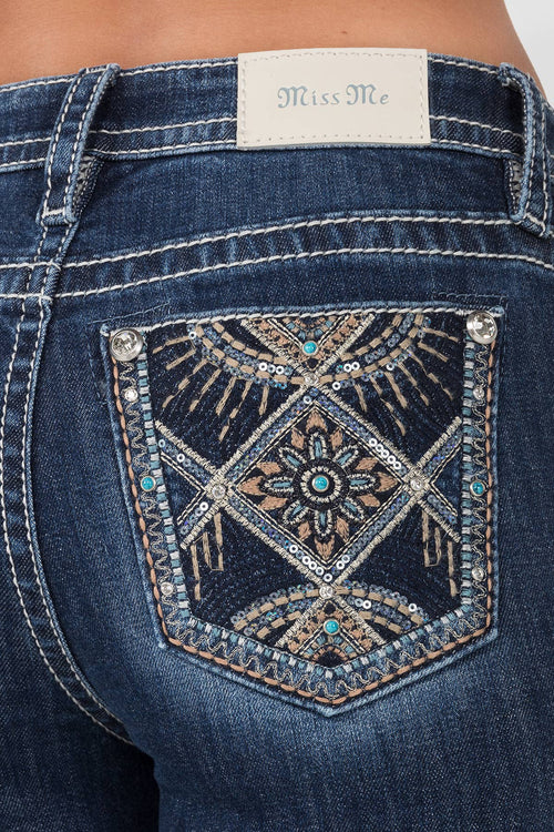 Miss Me-M9250B-Mid-Rise Bootcut Jeans