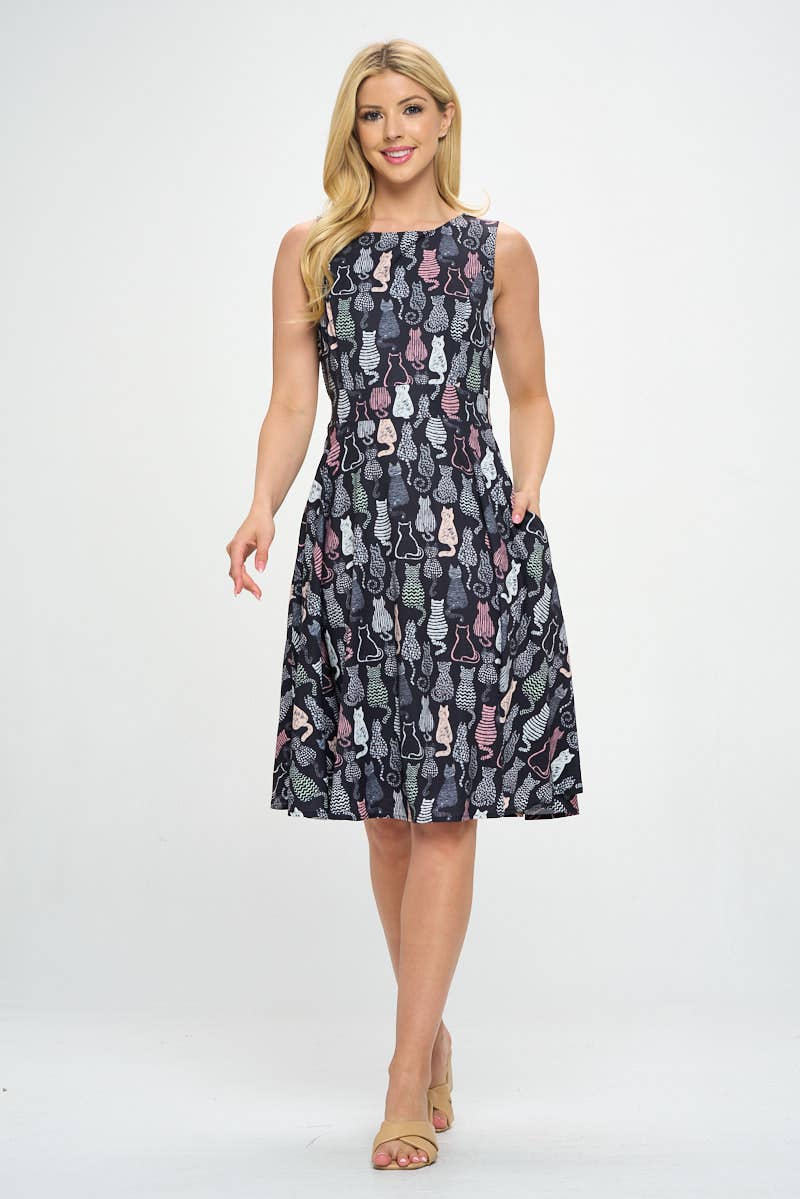 LA Soul - Cat Print Dress