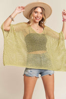 Madelyn - LESW3218 - FISHNET PONCHO COVER UP