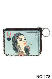Ole - Poker Queen Printed Coin Purse HB0665 - NO.178
