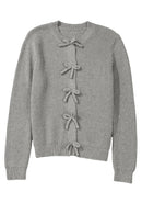 Fiery Red Sweet Bow Front Knit Cardigan