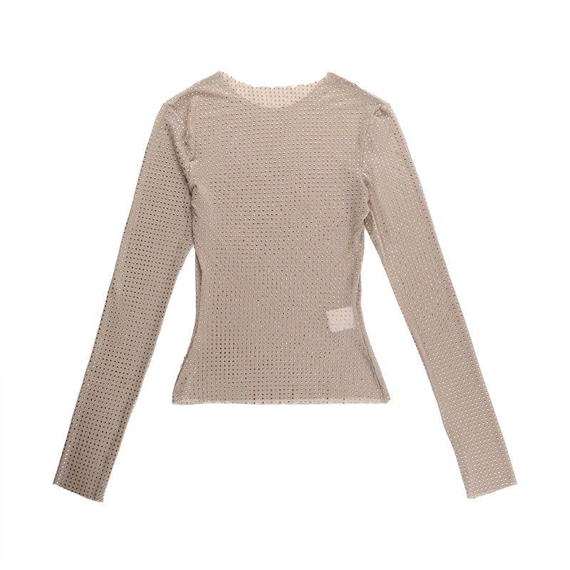Hope & Sunshine - Sheer Long-Sleeve Slim Fit Top