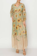 Origami Apparel ~ Lace and Crochet inspired - OLS-4658 TP/SG SUN FLOWER