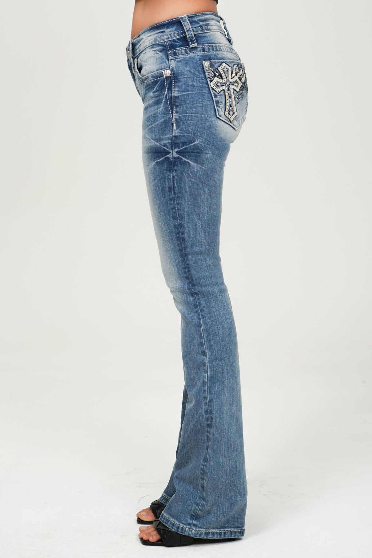 Miss Me-32” Mid-Rise Bootcut Jeans