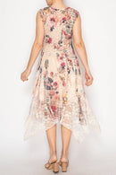Origami Apparel Sleeveless Lace Midi Dress – 4609BG PK Guitar