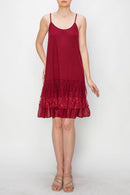 Origami Apparel ~ Lace and Crochet inspired - OLS-4672 RED