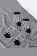 42POPS - .SI-25566 Valentine Sheer Heart Pattern Socks