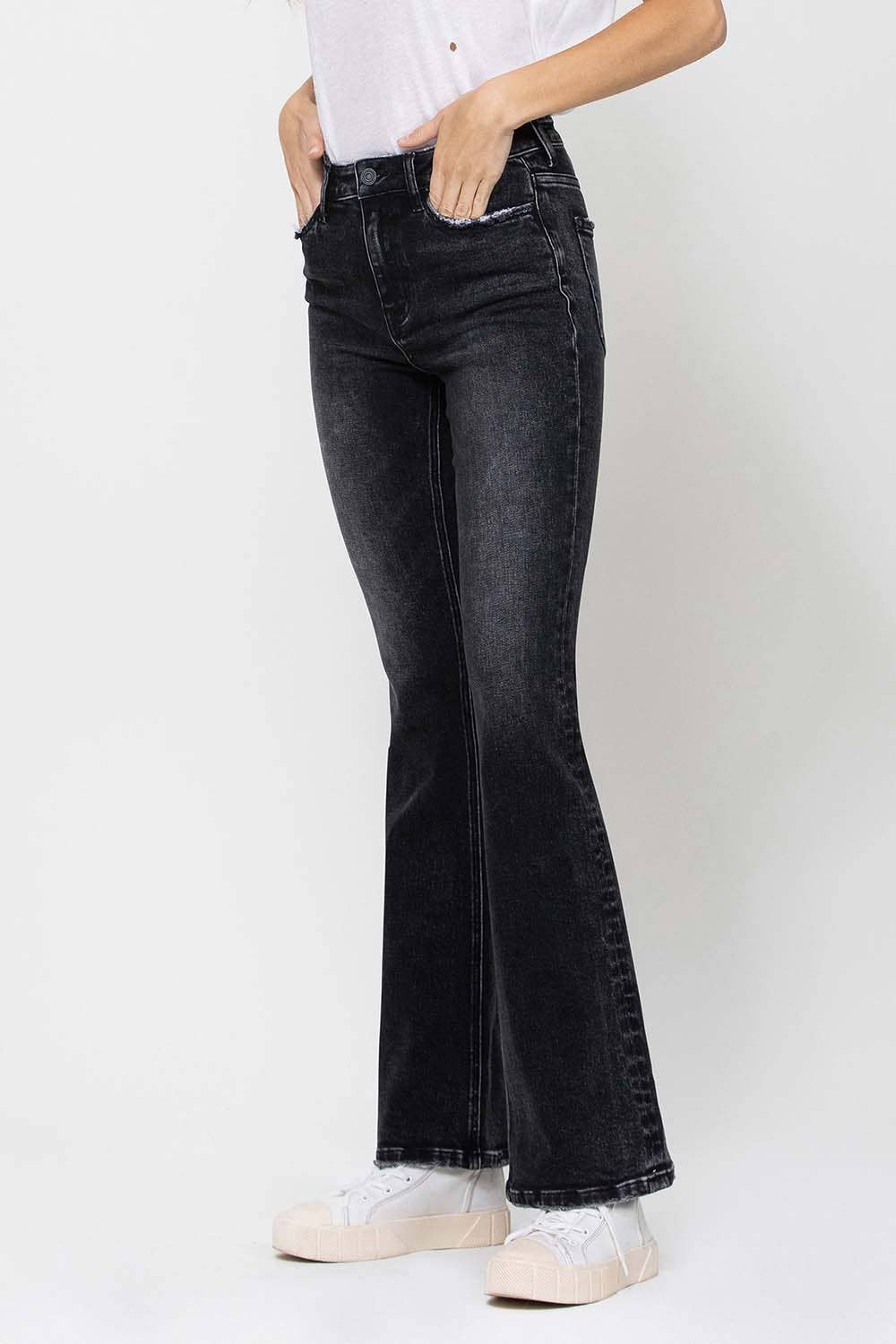 VERVET by FLYING MONKEY - HIGH RISE FLARE JEANS V2469