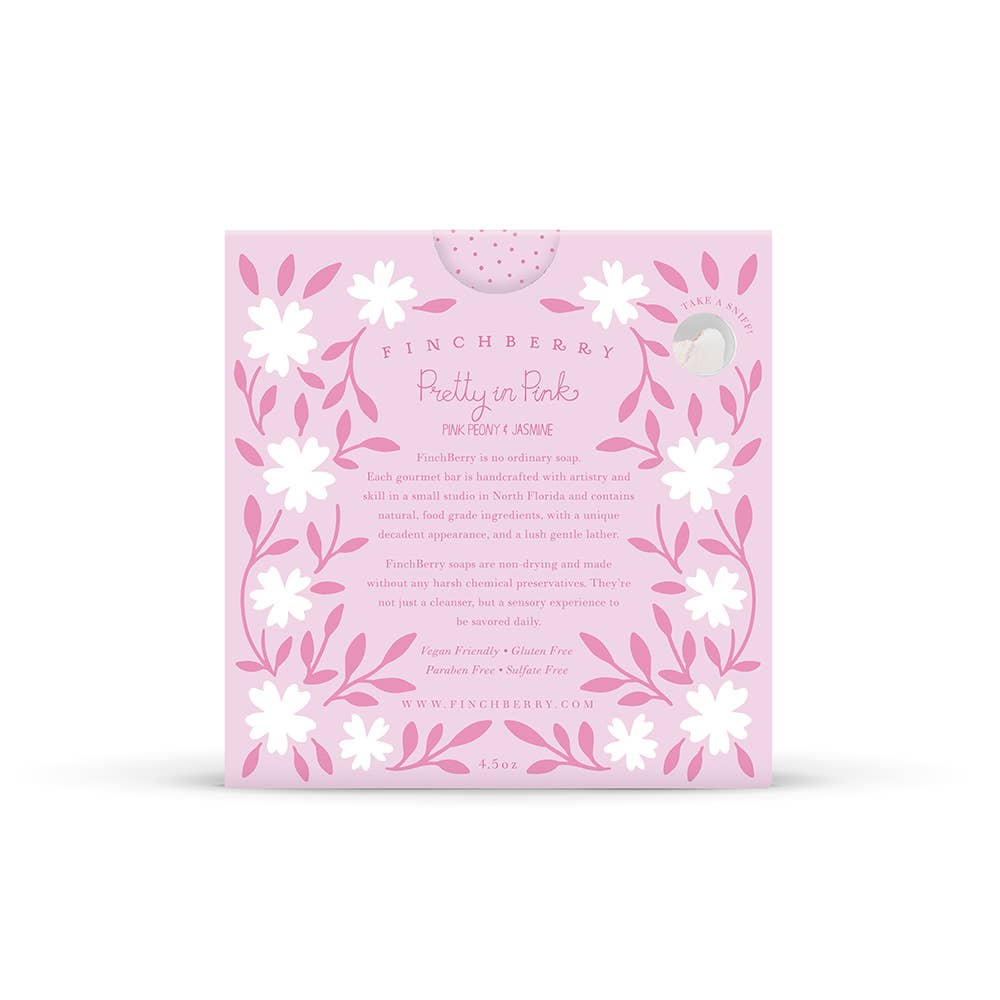 FinchBerry - Pretty in Pink Vegan Boxed Soap with Pink Coquette Bow