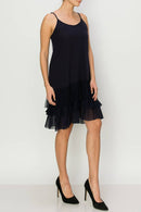 Origami Apparel ~ Lace and Crochet inspired - OLS-4672 Black Slip Dress Extender