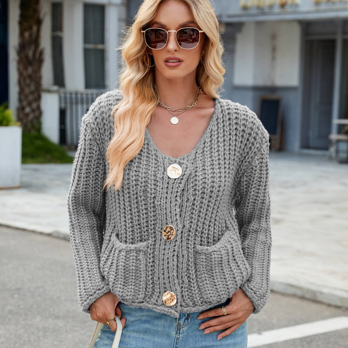 Hope & Sunshine - Chunky Knit Cardigan