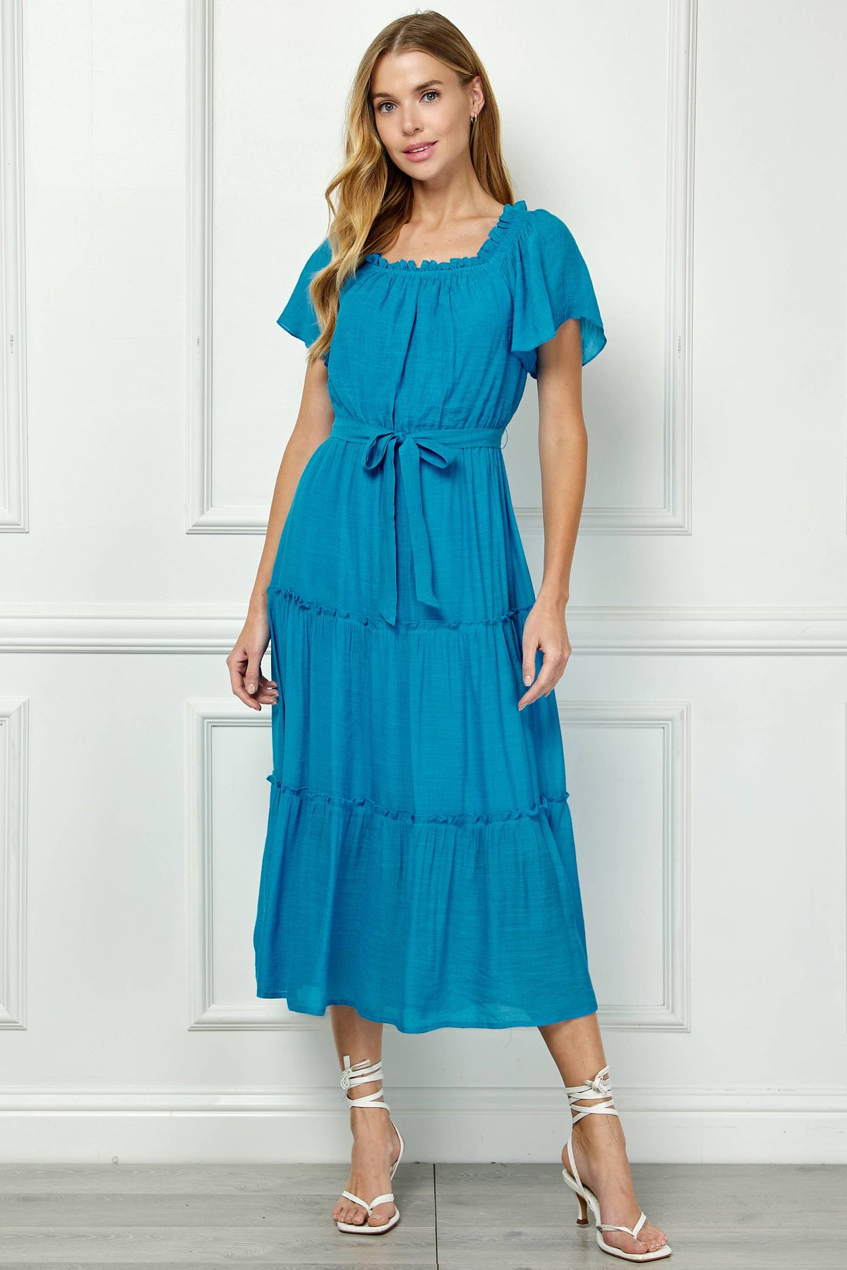 Winslow Collection - RUFFLE TIERED CROPPED MAXI WITH LINING