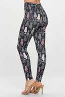 Cat Print Leggings with a Variety Of Cat Prints