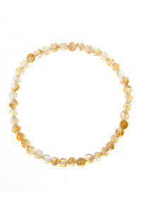 Ole - Citrine Quartz Stone Stretch Beaded Bracelet