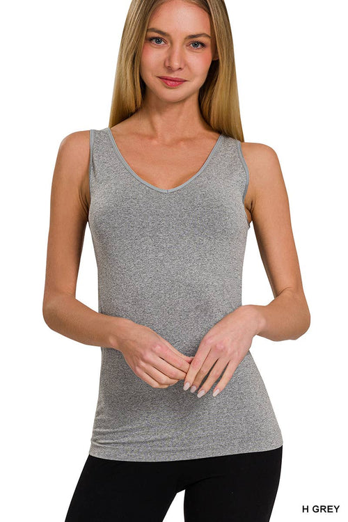 42POPS - ",,..2 Way V-neck/Scoop neck Seamless Tank